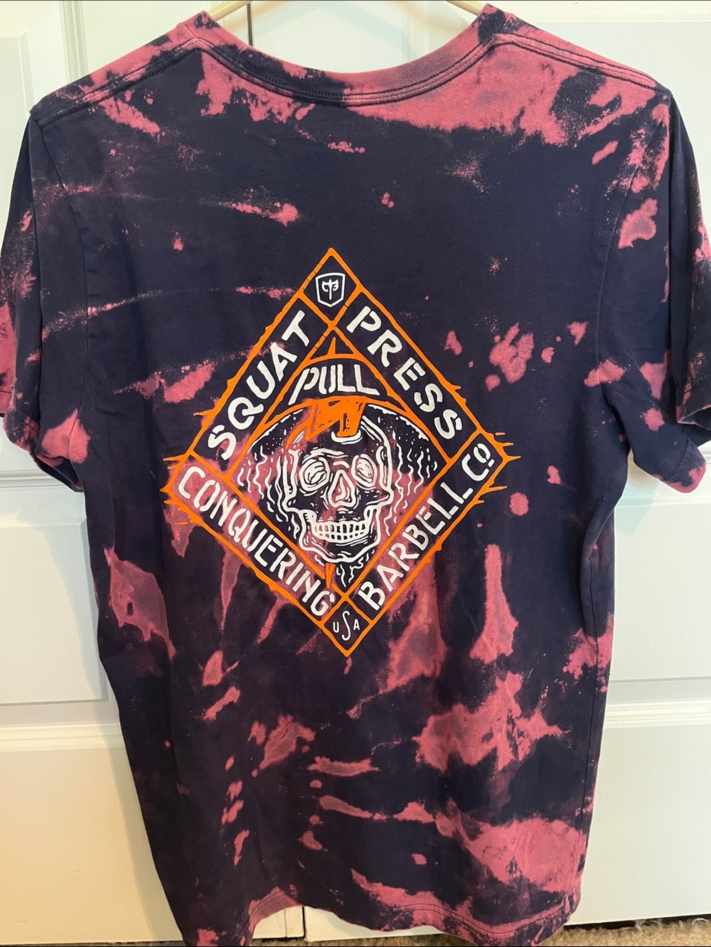 Men's Conquering Barbell Tie-Dye Short‎ Sleeve Tee Weightlifting #gym #workout
